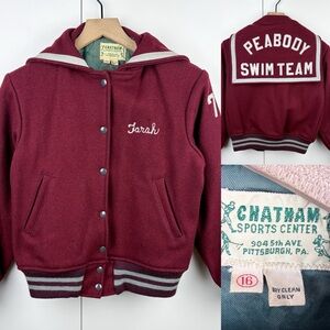 Vintage 50's Varsity Letterman Womens Jacket Wool Chatham Sports Pittsburgh